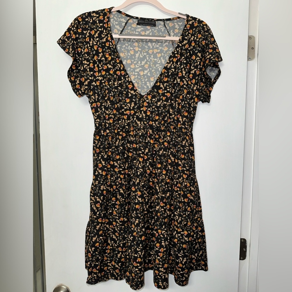 Urban Outfitters V-Neck Fit & Flare Skater Dress